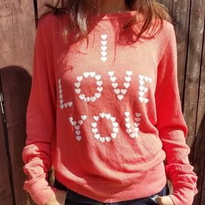 Wildfox 'I love you' long sleeve